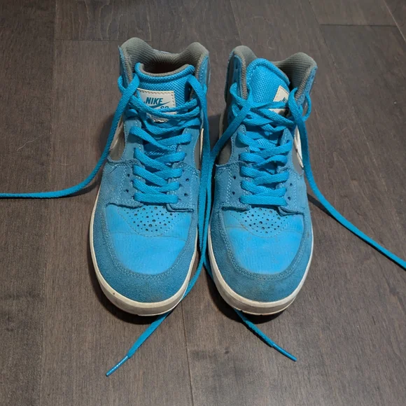 Nike Kids Blue High-Top Sneakers - Picture 1 of 10